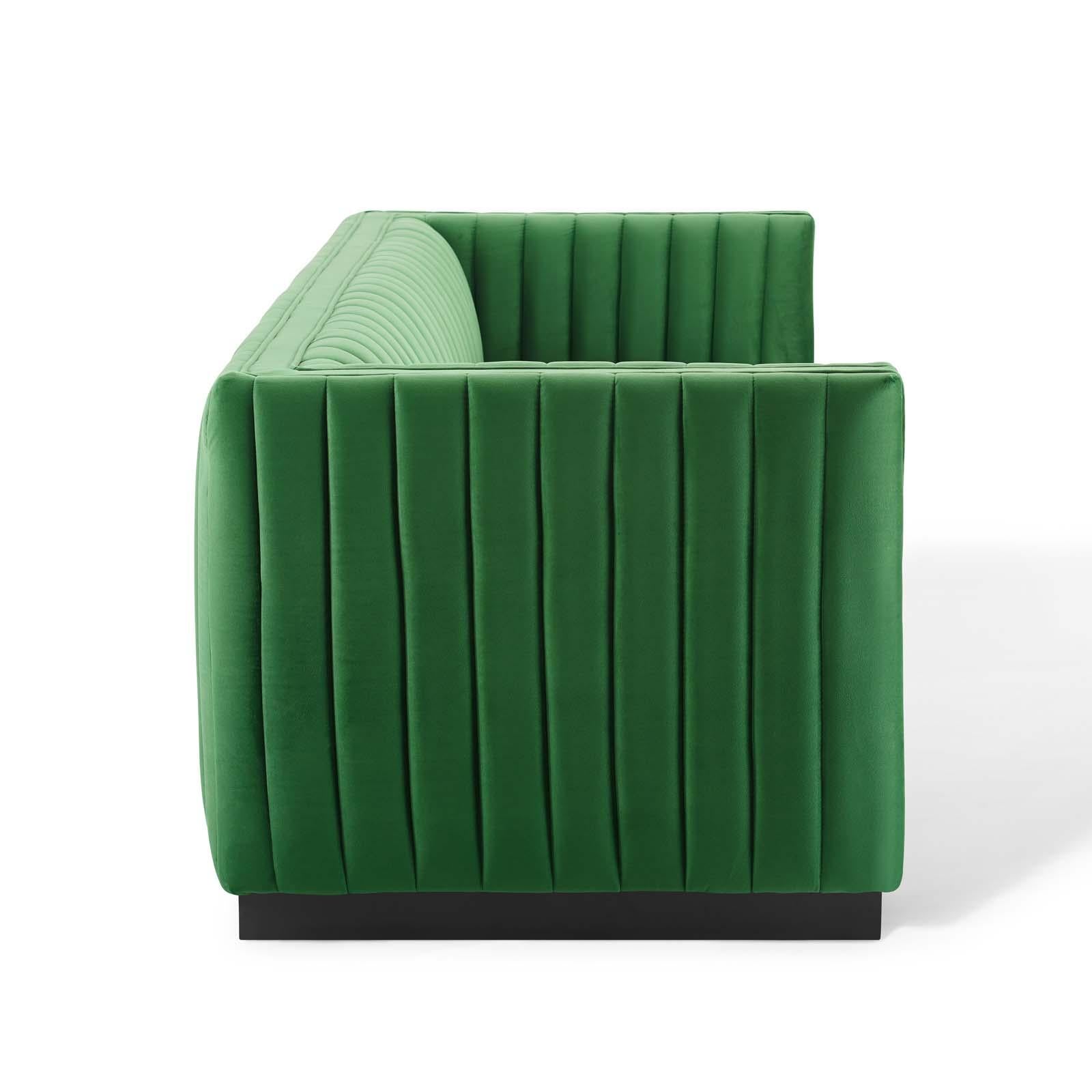 Modway Furniture Modern Conjure Channel Tufted Velvet Sofa - EEI-3885
