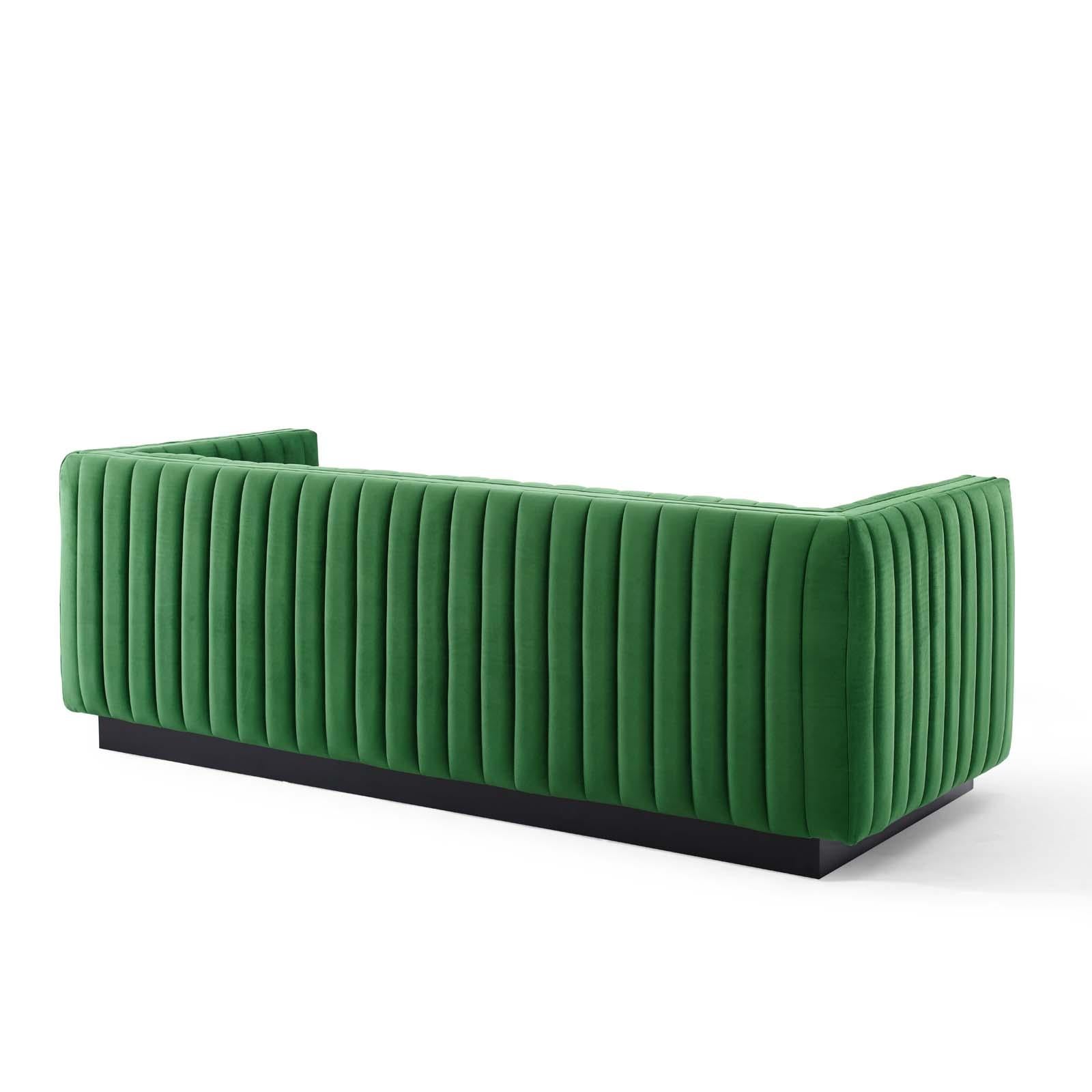 Modway Furniture Modern Conjure Channel Tufted Velvet Sofa - EEI-3885