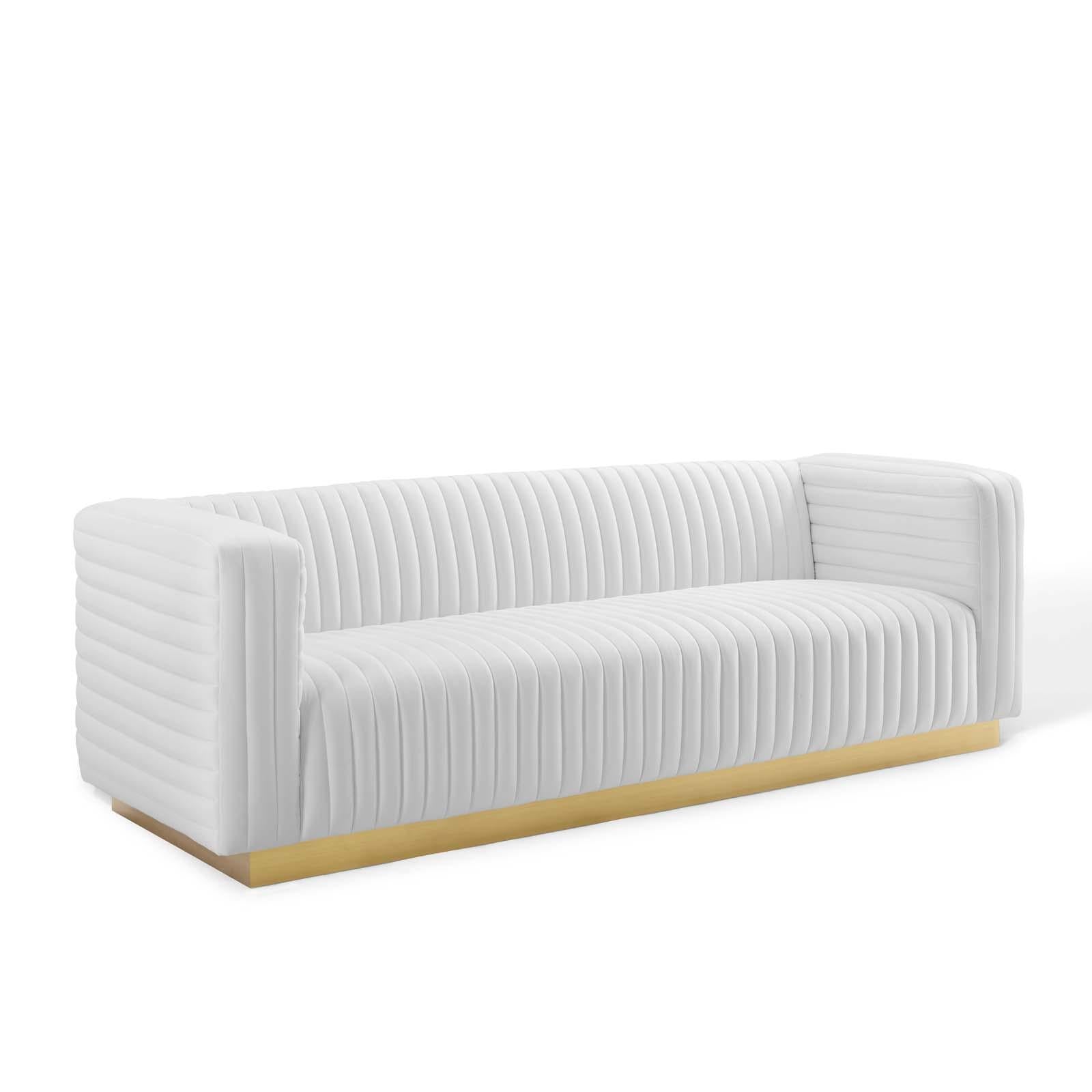 Modway Furniture Modern Charisma Channel Tufted Performance Velvet Living Room Sofa - EEI-3886
