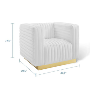 Modway Furniture Modern Charisma Channel Tufted Performance Velvet Accent Armchair - EEI-3887