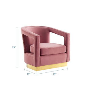 Modway Furniture Modern Frolick Performance Velvet Armchair - EEI-3888
