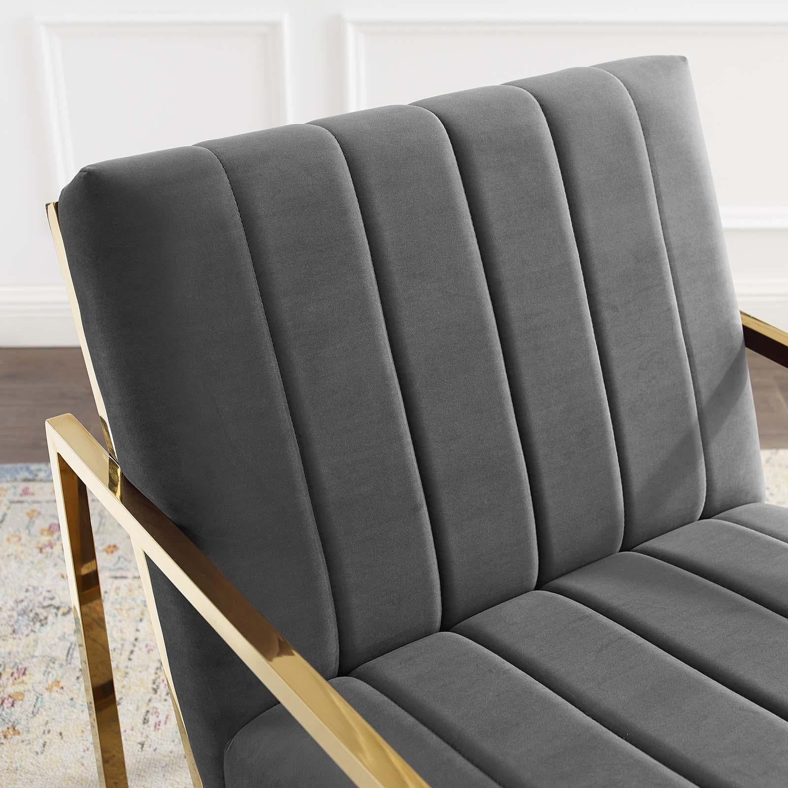 Modway Furniture Modern Inspire Channel Tufted Performance Velvet Armchair - EEI-3914