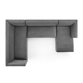 Modway Furniture Modern Sanguine 3 Piece Performance Velvet Sectional Sofa Set - EEI-3921