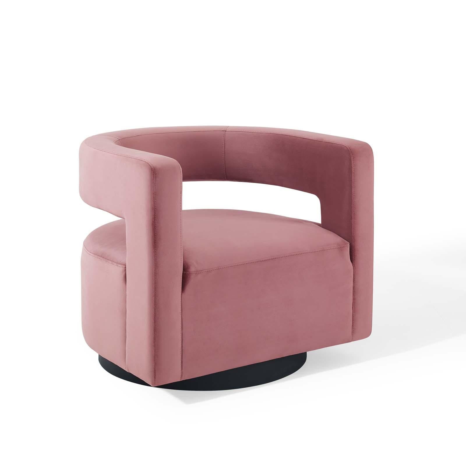 Modway Furniture Modern Spin Cutaway Performance Velvet Swivel Armchair - EEI-3947