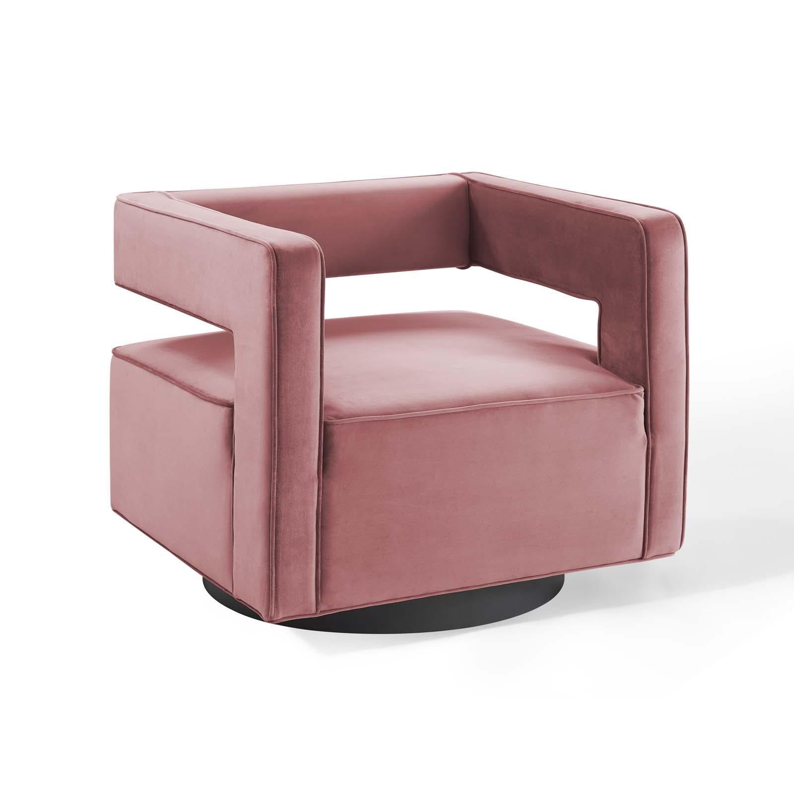 Modway Furniture Modern Booth Performance Velvet Swivel Armchair - EEI-3948