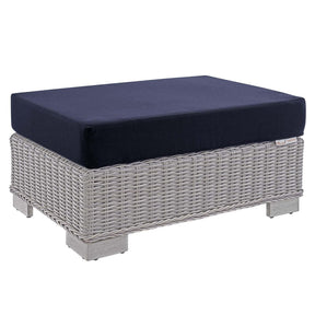 Modway Furniture Modern Conway Sunbrella® Outdoor Patio Wicker Rattan Ottoman - EEI-3971