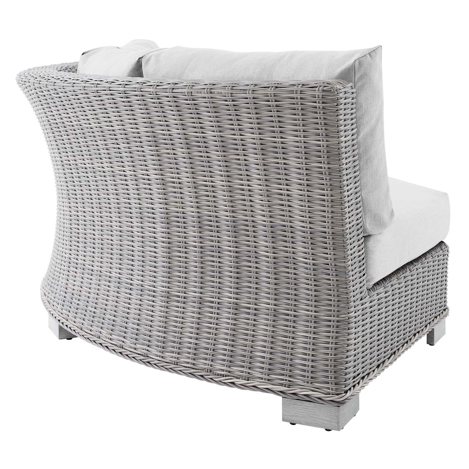 Modway Furniture Modern Conway Sunbrella® Outdoor Patio Wicker Rattan Round Corner Chair - EEI-3979