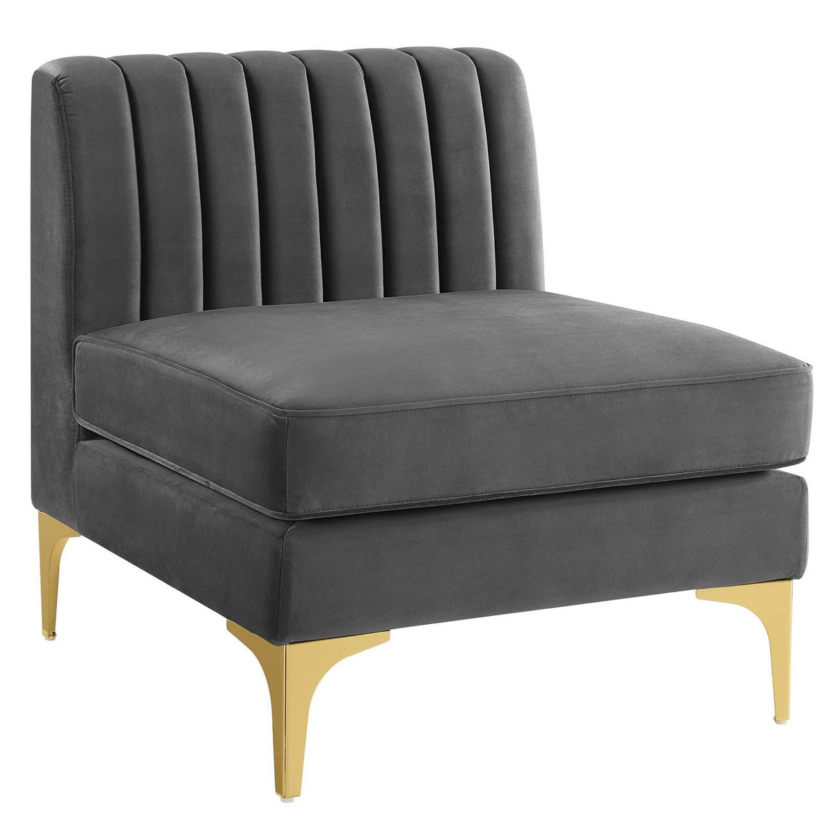 Modway Furniture Modern Triumph Channel Tufted Performance Velvet Armless Chair - EEI-3984