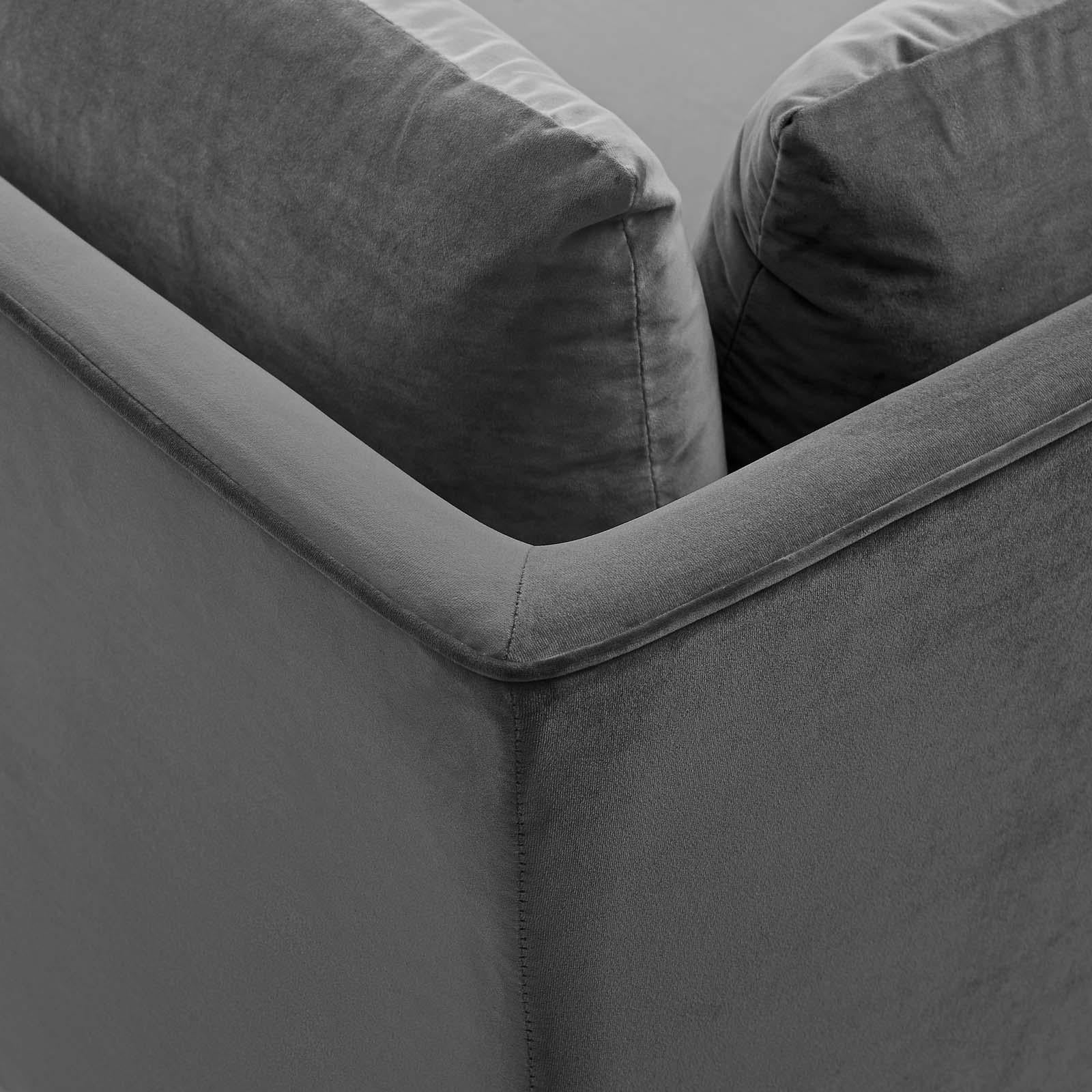 Modway Furniture Modern Ardent Performance Velvet Sectional Sofa Corner Chair - EEI-3985
