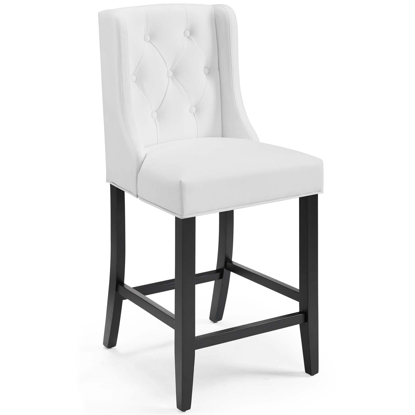 Modway Furniture Modern Baronet Counter Bar Stool Faux Leather Set of 2 - EEI-4021