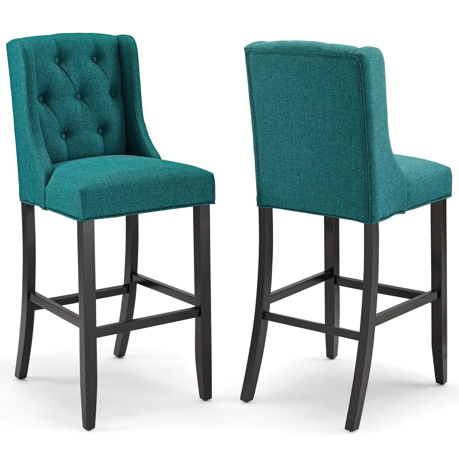 Modway Furniture Modern Baronet Bar Stool Upholstered Fabric Set of 2 - EEI-4022