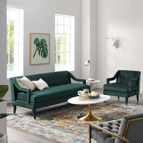 Modway Furniture Modern Concur Living Room Set Performance Velvet Set of 2 - EEI-4024