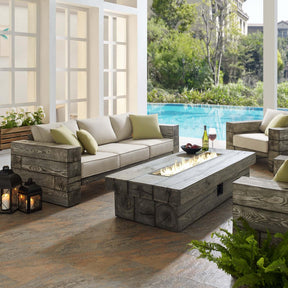 Modway Furniture Modern Manteo Rustic Coastal Outdoor Patio Sunbrella® 3 Piece Set - EEI-4035