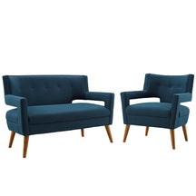 Modway Furniture Modern Sheer Upholstered Fabric Loveseat and Armchair Set - EEI-4083