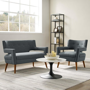 Modway Furniture Modern Sheer Upholstered Fabric Loveseat and Armchair Set - EEI-4083