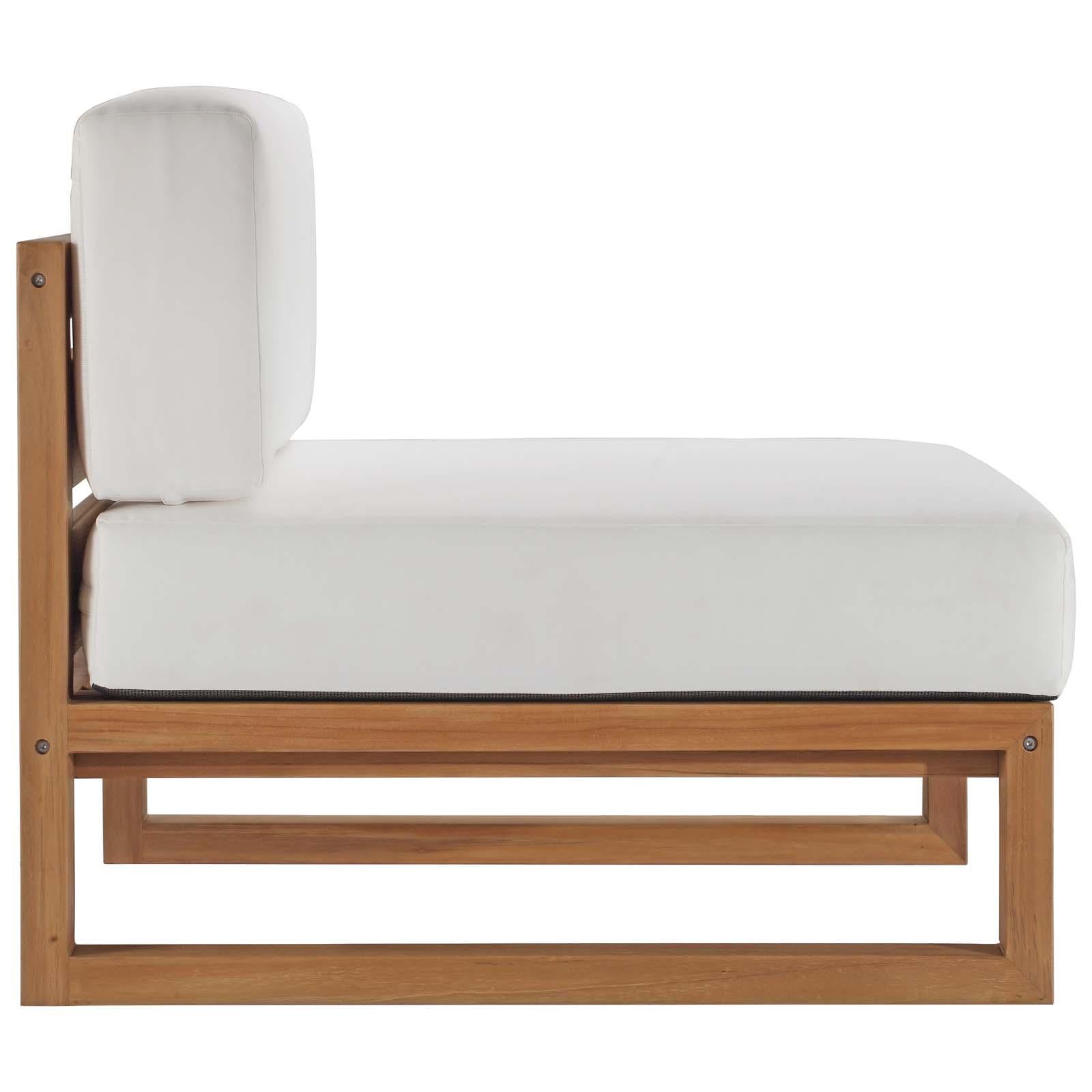Modway Furniture Modern Upland Outdoor Patio Teak Wood Armless Chair - EEI-4125
