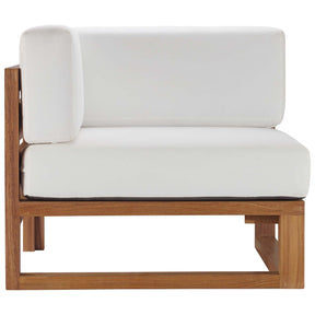 Modway Furniture Modern Upland Outdoor Patio Teak Wood Corner Chair - EEI-4126