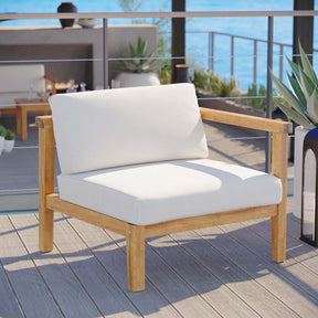 Modway Furniture Modern Bayport Outdoor Patio Teak Wood Right-Arm Chair - EEI-4129