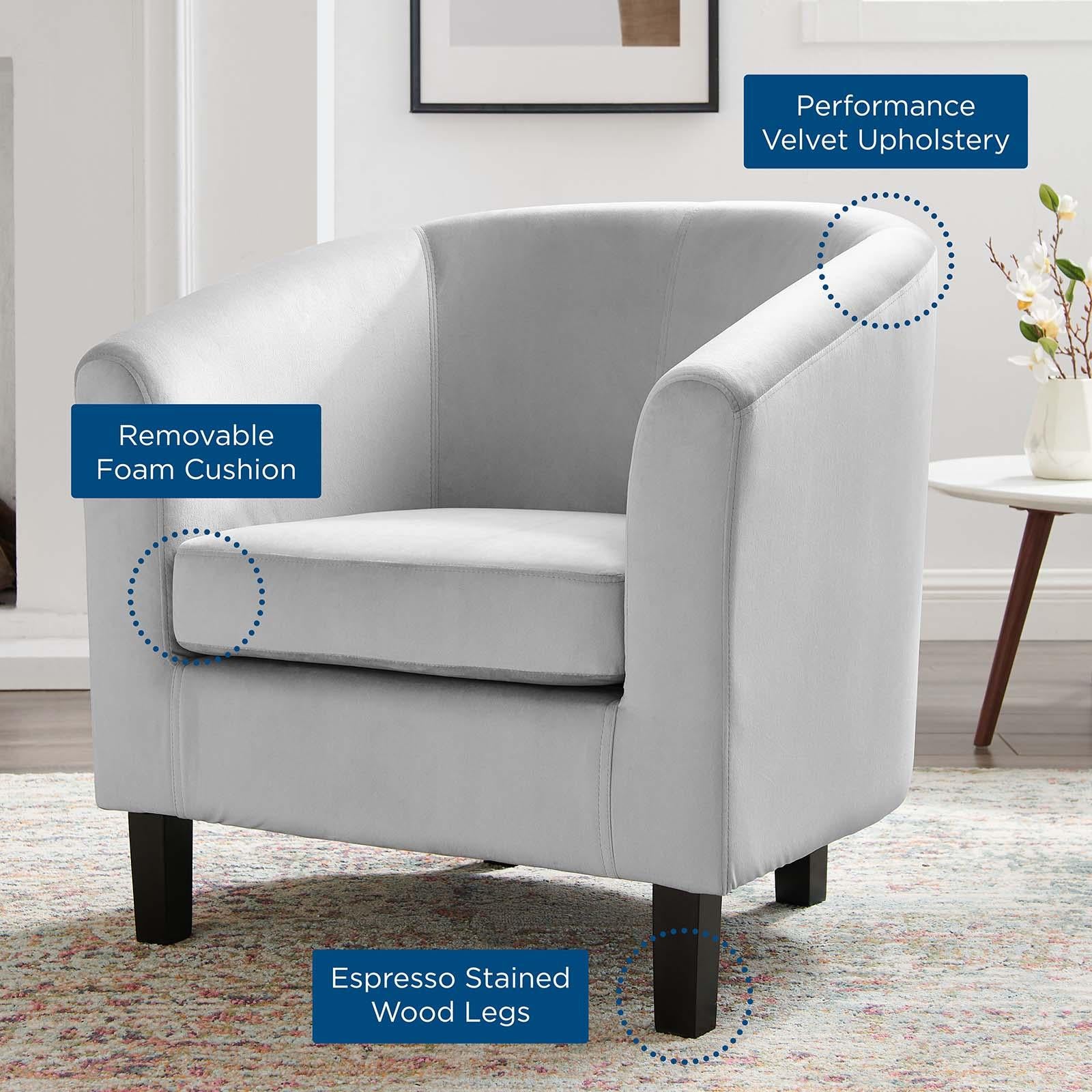 Modway Furniture Modern Prospect Performance Velvet Armchair - EEI-4137