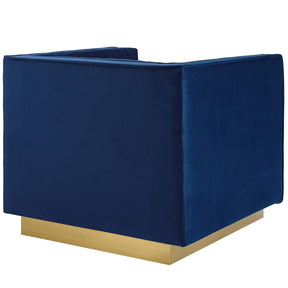 Modway Furniture Modern Sanguine Vertical Channel Tufted Upholstered Performance Velvet Armchair Set of 2 - EEI-4145