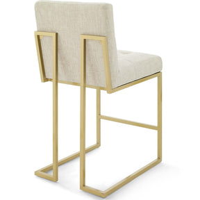Modway Furniture Modern Privy Gold Stainless Steel Upholstered Fabric Counter Stool Set of 2 - EEI-4154