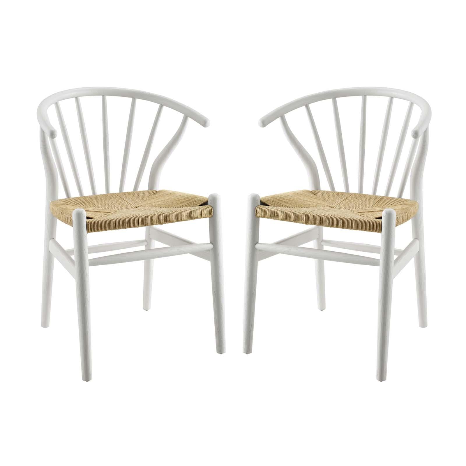 Modway Furniture Modern Flourish Spindle Wood Dining Side Chair Set of 2 - EEI-4168