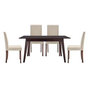 Modway Furniture Modern Prosper 5 Piece Upholstered Fabric Dining Set - EEI-4179
