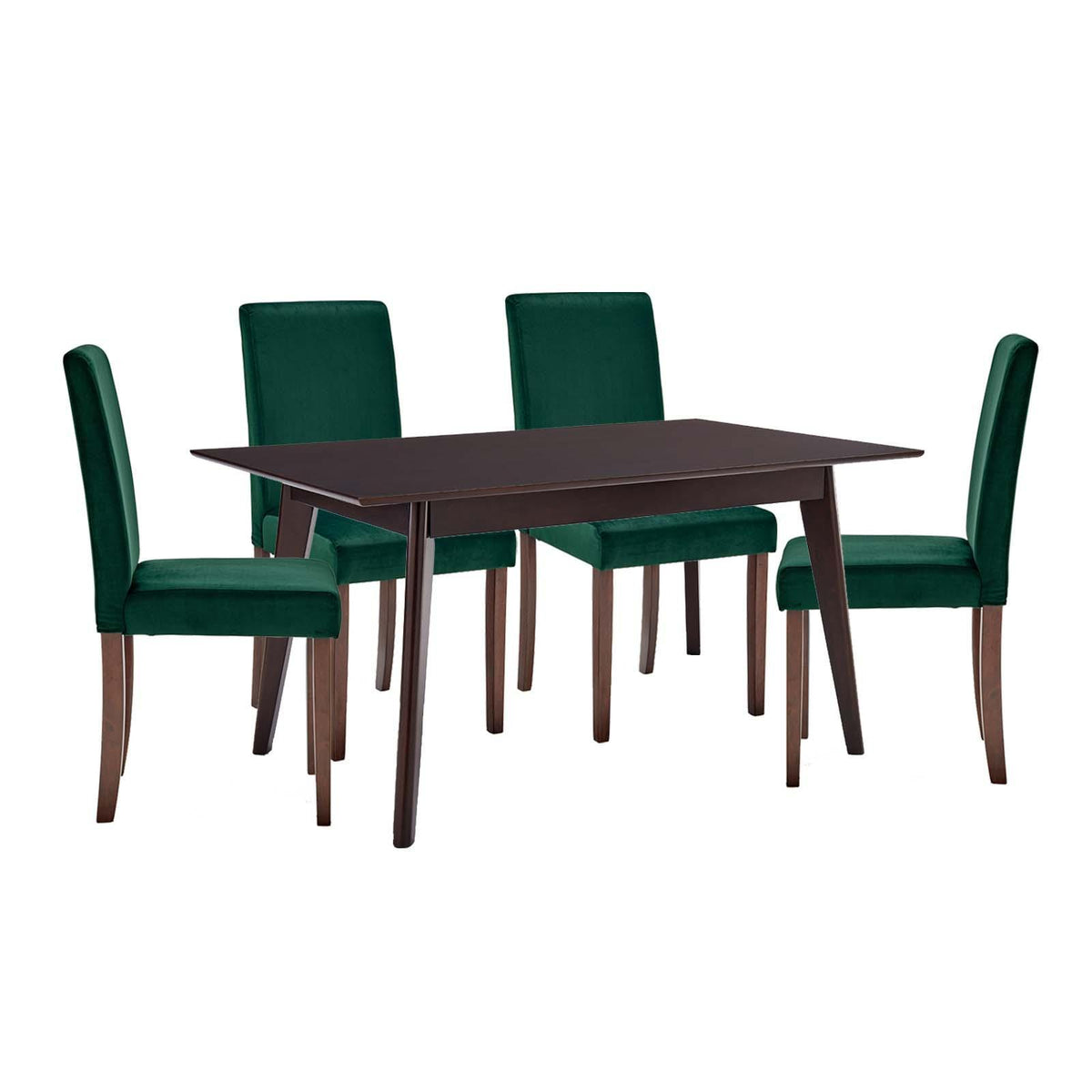 Modway Furniture Modern Prosper 5 Piece Upholstered Velvet Dining Set - EEI-4185
