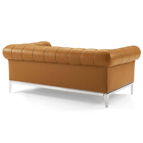 Modway Furniture Modern Idyll Tufted Upholstered Leather Loveseat and Armchair - EEI-4193