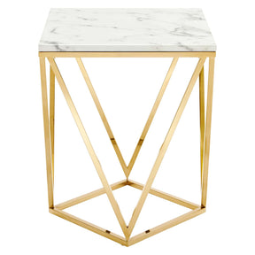 Modway Furniture Modern Vertex Gold Metal Stainless Steel End Table - EEI-4206