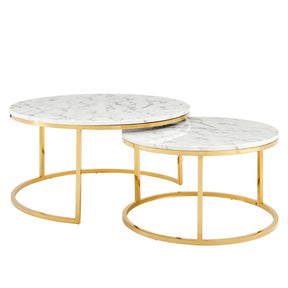 Modway Furniture Modern Ravenna Artificial Marble Nesting Coffee Table - EEI-4208