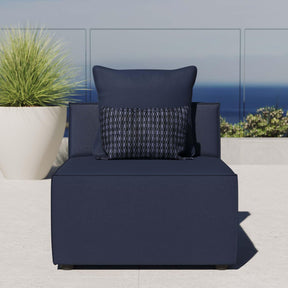 Modway Furniture Modern Saybrook Outdoor Patio Upholstered Sectional Sofa Armless Chair - EEI-4209