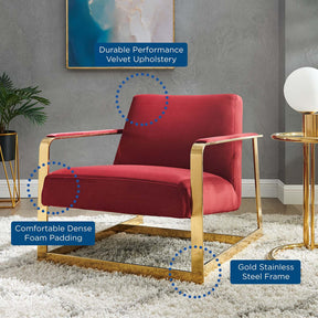 Modway Furniture Modern Seg Performance Velvet Accent Chair - EEI-4219