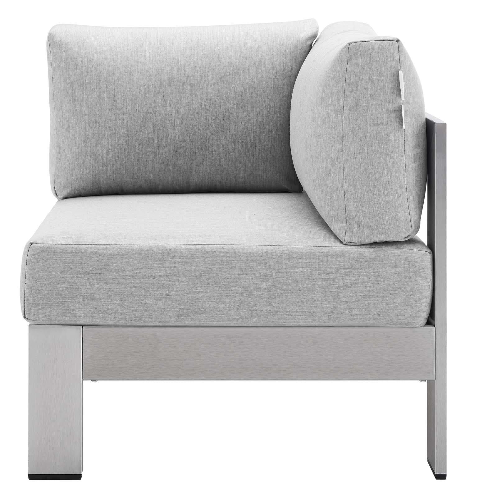 Modway Furniture Modern Shore Sunbrella® Fabric Aluminum Outdoor Patio Corner Sofa - EEI-4224
