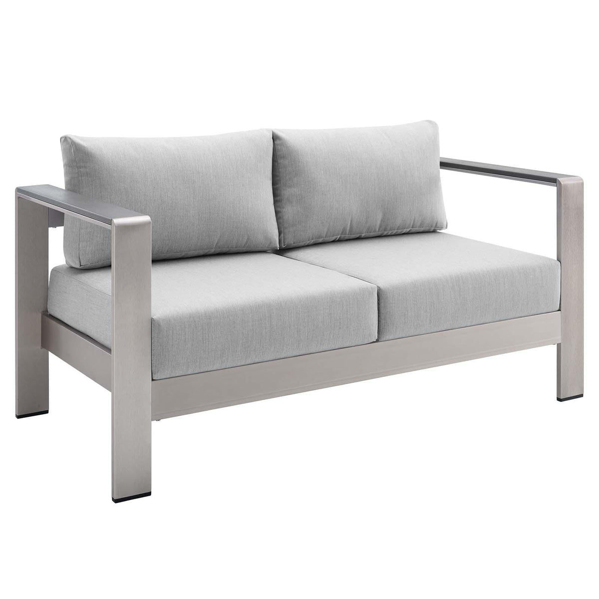 Modway Furniture Modern Shore Sunbrella® Fabric Aluminum Outdoor Patio Loveseat - EEI-4226
