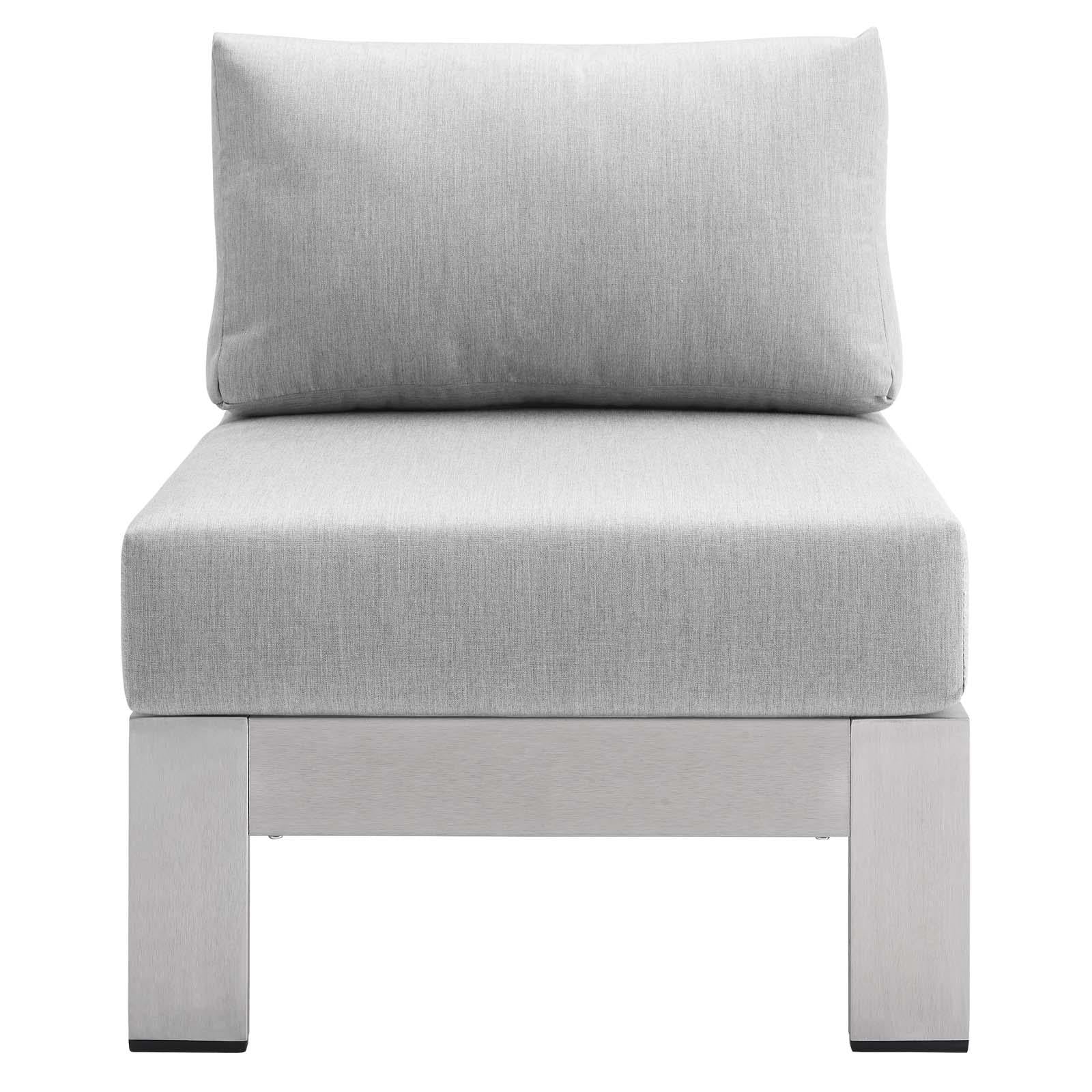 Modway Furniture Modern Shore Sunbrella® Fabric Aluminum Outdoor Patio Armless Chair - EEI-4227