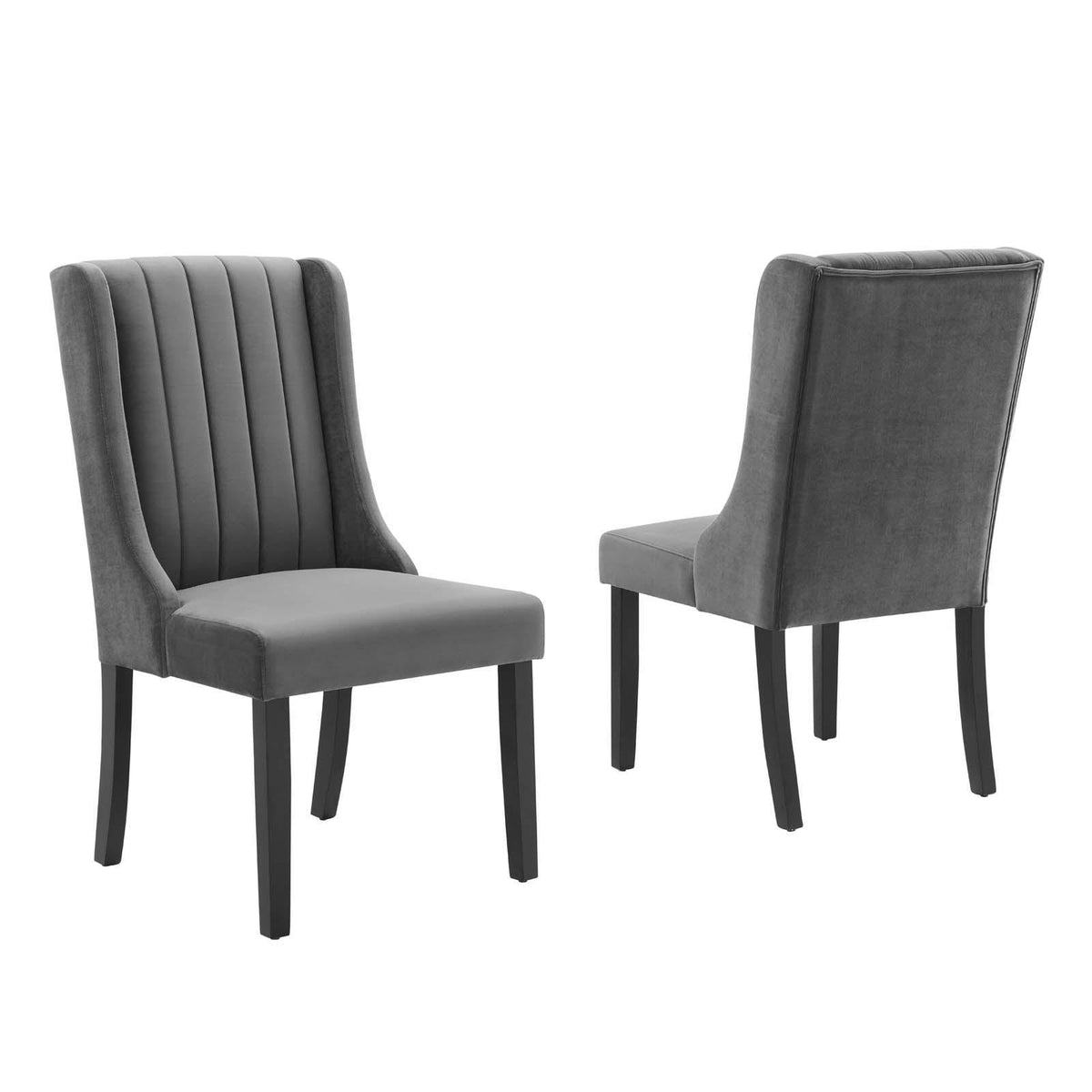 Modway Furniture Modern Renew Parsons Performance Velvet Dining Side Chairs - Set of 2 - EEI-4244