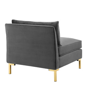Modway Furniture Modern Ardent 4-Piece Performance Velvet Sectional Sofa - EEI-4270