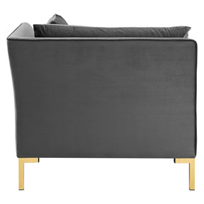 Modway Furniture Modern Ardent 5-Piece Performance Velvet Sectional Sofa - EEI-4275