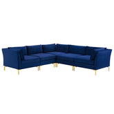 Modway Furniture Modern Ardent 5-Piece Performance Velvet Sectional Sofa - EEI-4275