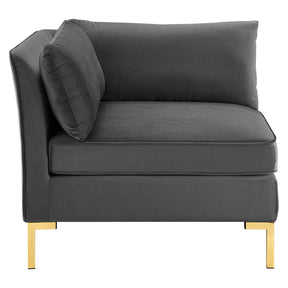 Modway Furniture Modern Ardent 6-Piece Performance Velvet Sectional Sofa - EEI-4277