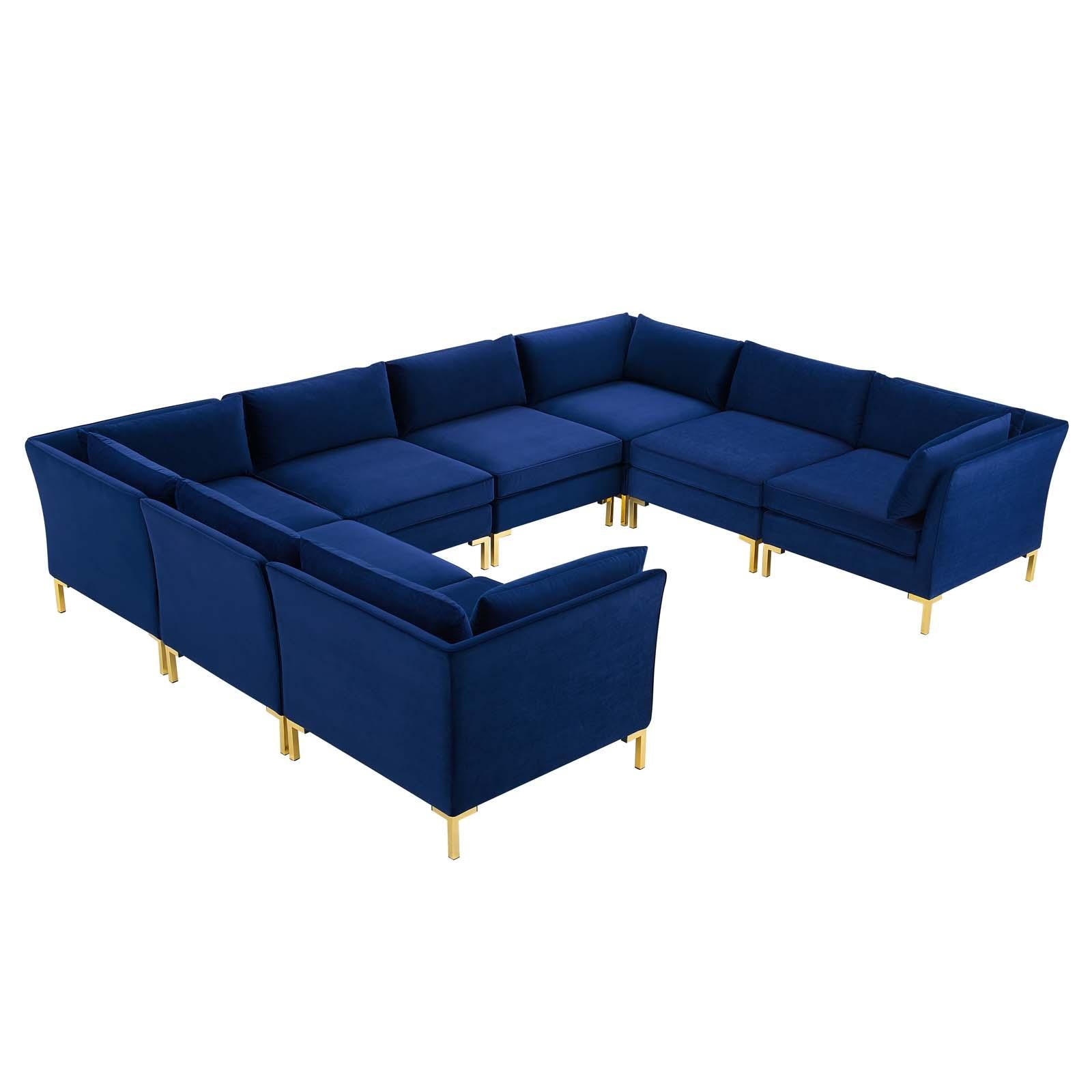 Modway Furniture Modern Ardent 8-Piece Performance Velvet Sectional Sofa - EEI-4279