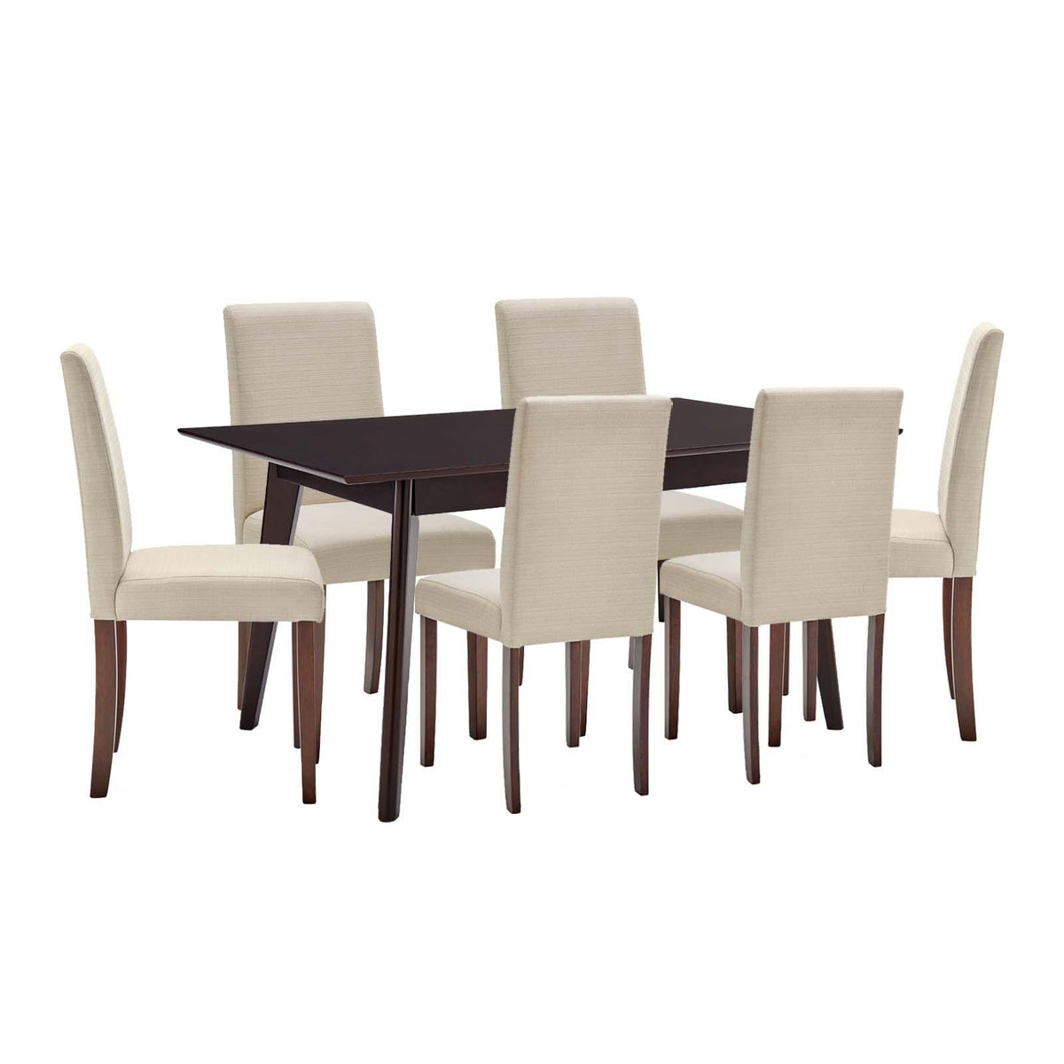 Modway Furniture Modern Prosper 7 Piece Upholstered Fabric Dining Set - EEI-4286
