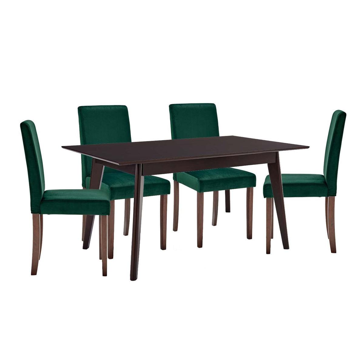 Modway Furniture Modern Prosper 5 Piece Upholstered Velvet Dining Set - EEI-4287