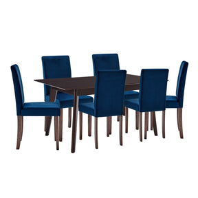 Modway Furniture Modern Prosper 7 Piece Upholstered Velvet Dining Set - EEI-4288