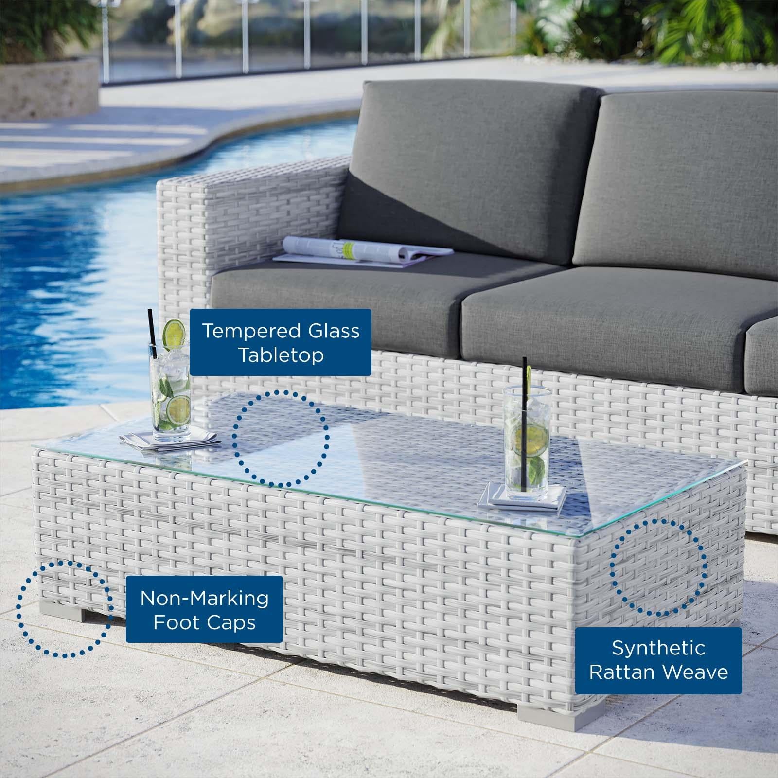 Modway Furniture Modern Convene Outdoor Patio Coffee Table - EEI-4299