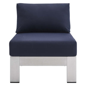 Modway Furniture Modern Shore Sunbrella® Fabric Outdoor Patio Aluminum 5 Piece Sectional Sofa Set - EEI-4318