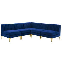 Modway Furniture Modern Triumph Channel Tufted Performance Velvet 5-Piece Sectional Sofa - EEI-4351