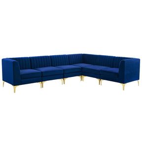 Modway Furniture Modern Triumph Channel Tufted Performance Velvet 6-Piece Sectional Sofa - EEI-4352
