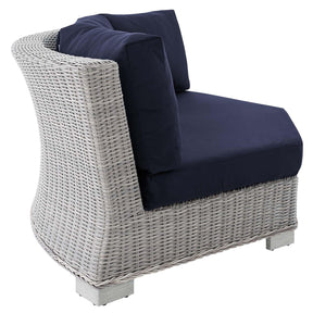 Modway Furniture Modern Conway Sunbrella® Outdoor Patio Wicker Rattan 5-Piece Sectional Sofa Set - EEI-4357